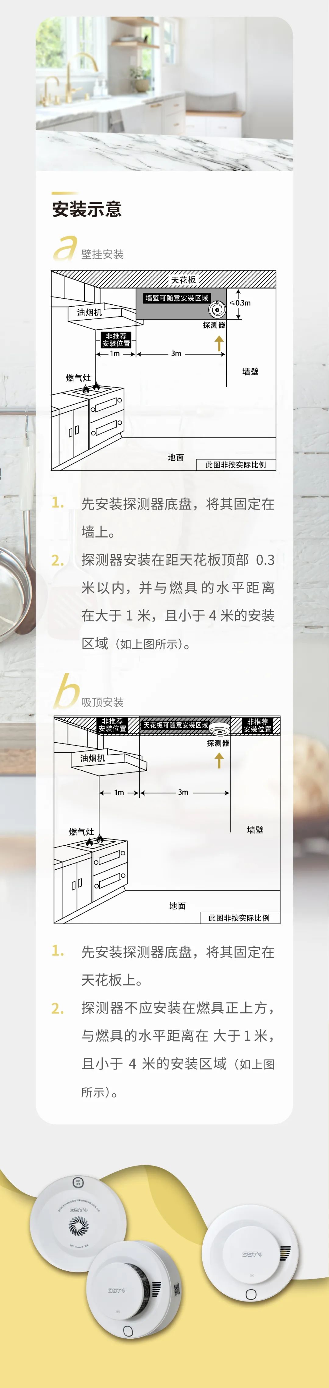 甘肃甘肃海湾消防GST全新一代NB独立式烟感气感探测器安装