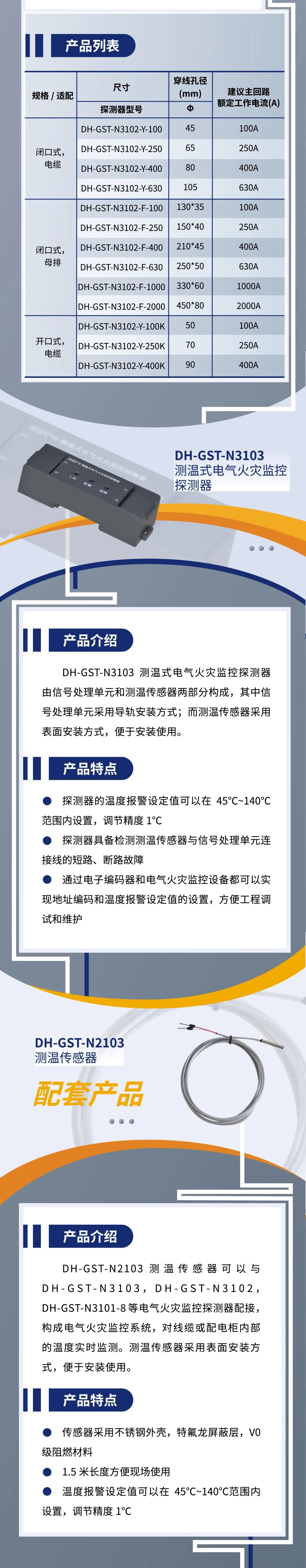 甘肃甘肃海湾消防新一代组合式电气火灾监控探测器产品上市