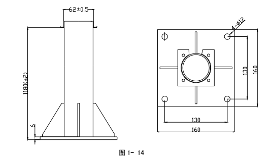 LZ1000型立柱的外形示意图